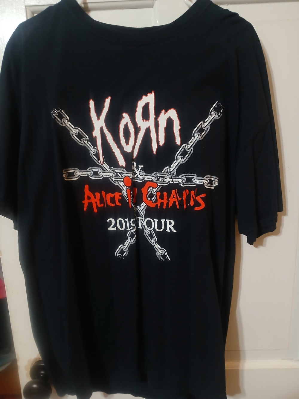 Korn & Alice In Chains 2019 Tour Black Graphic Tee Authentic Concert Tee